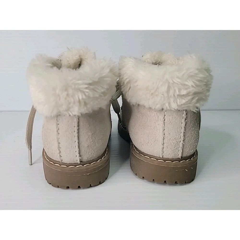 Polo Ralph Lauren Burnley Fleece Lined‎ Toddler Size 9 Lace Up Boot Tan Suede